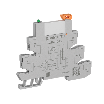 Модуль промежуточное реле и колодка MEYERTEC MSN-104.D